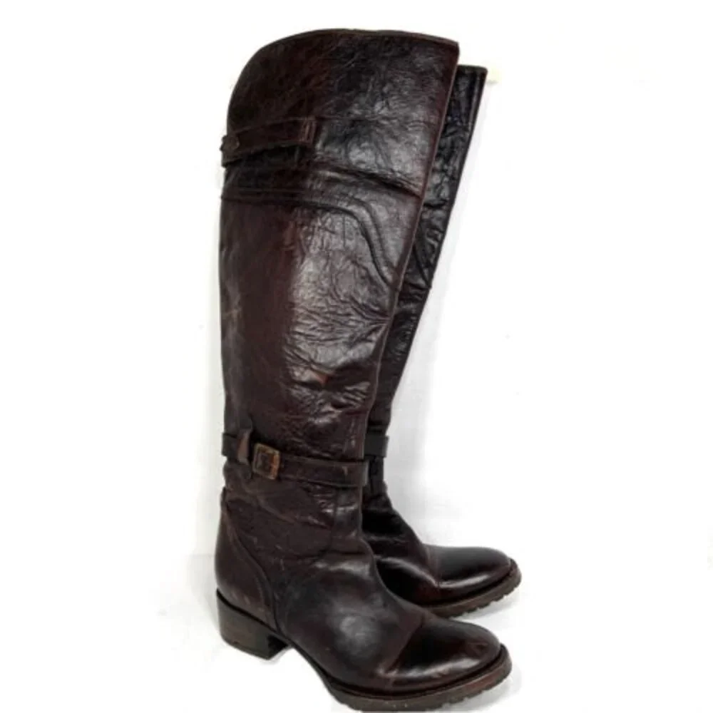 Freebird Womens Knee High Riding Quebec Boots Size 9 Brown